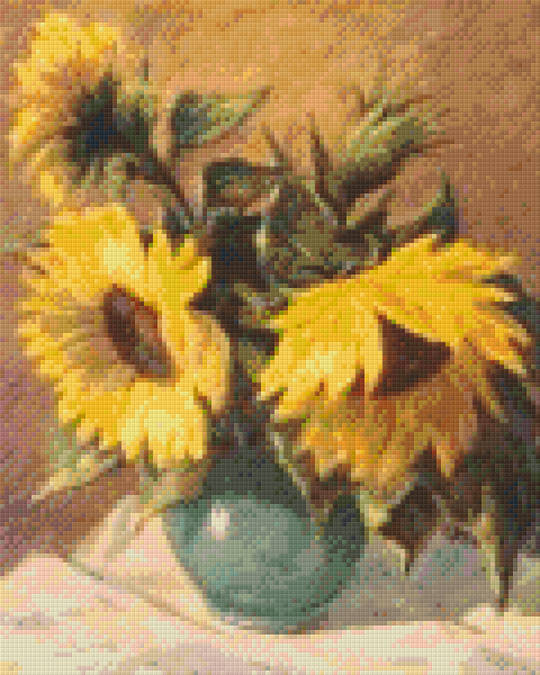 Sunflowers In A Vase Nine [9] Baseplate PixelHobby Mini-mosaic Art Kit